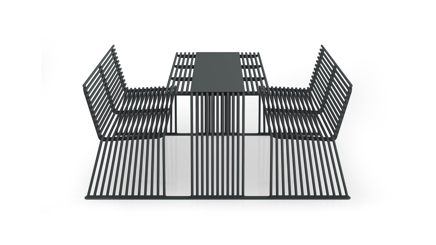 015 Table with Backrest Benches-Contract Furniture Store