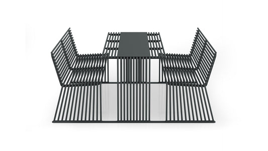 015 Table with Backrest Benches-Urbantime-Contract Furniture Store