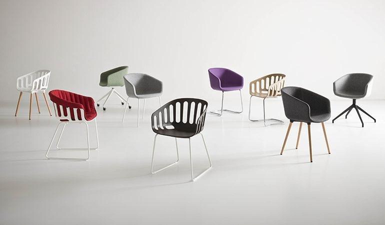 Basket Armchair c/w Cantilever Legs-Gaber-Contract Furniture Store