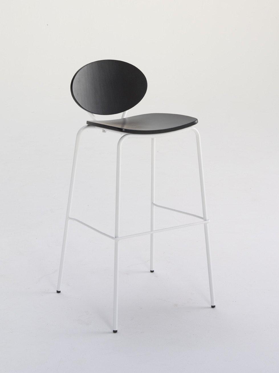 Boom High Stool c/w Metal Legs-Contract Furniture Store