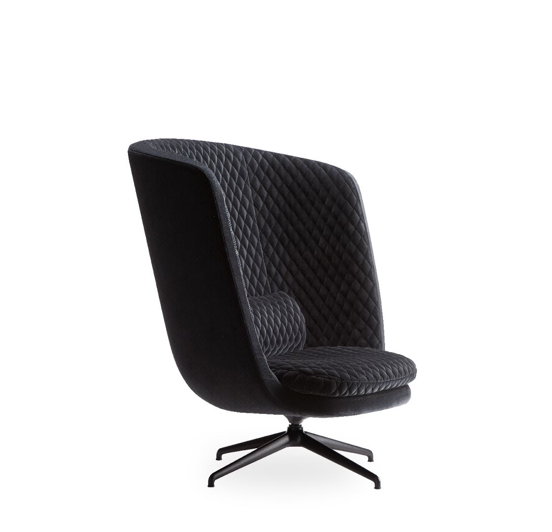 Cleo Metal Wing Lounge Chair-Contract Furniture Store for hospitality, leisure & commercial projects