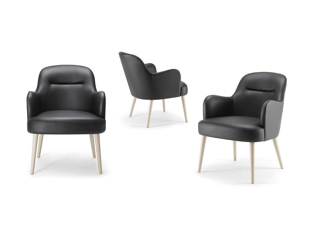 Da Vinci 02 Armchair c/w Wood Legs-Torre-Contract Furniture Store