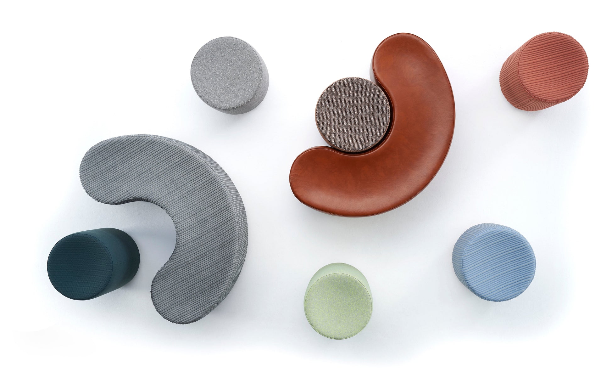 Dividuals C-Shaped Pouf-Sancal-Contract Furniture Store