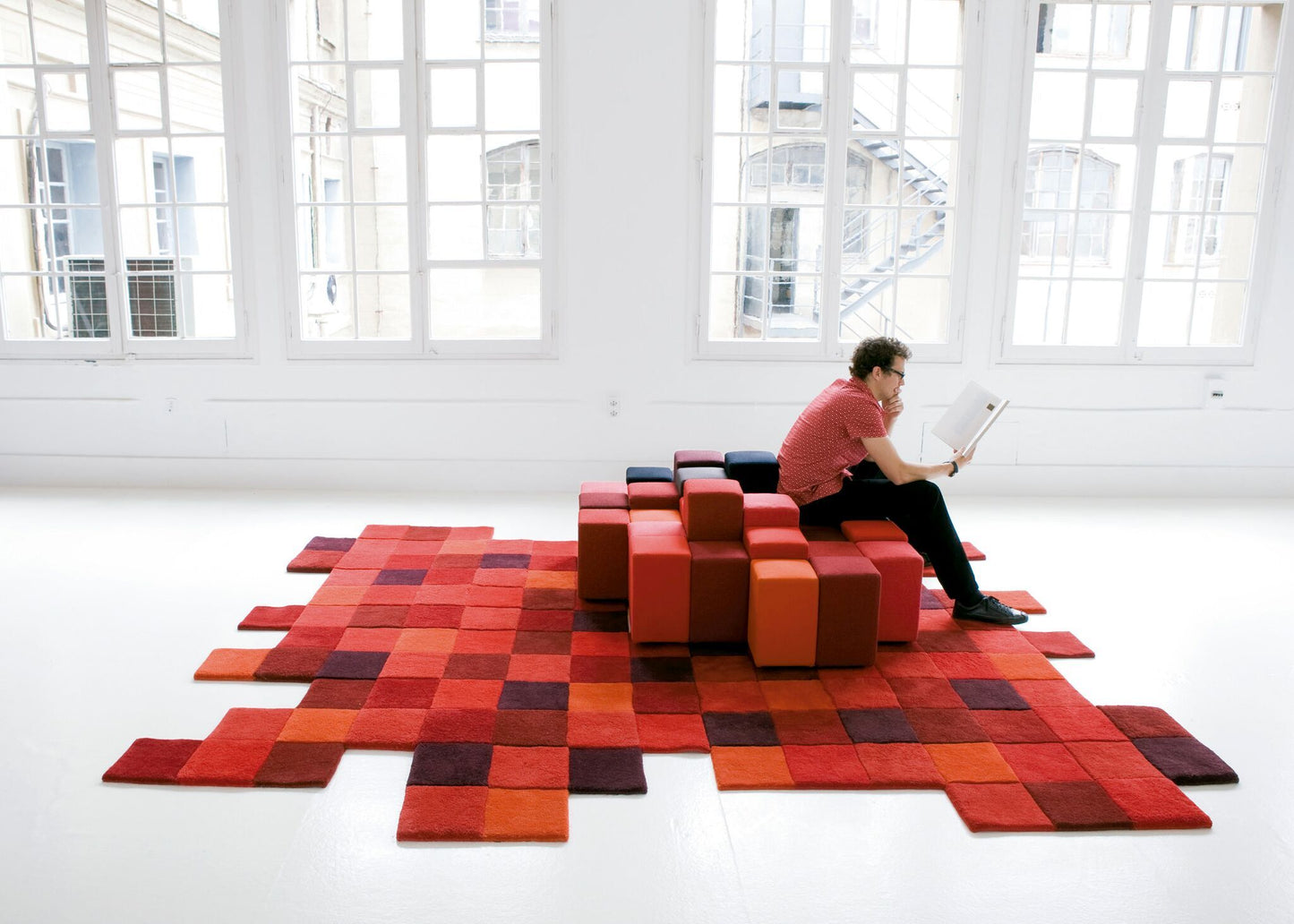 Do-Lo-Rez 1 Reds Rug-Nanimarquina-Contract Furniture Store