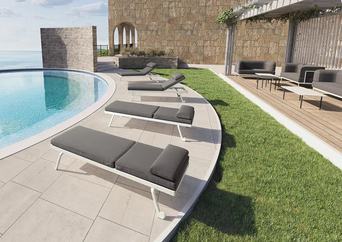 Etesian Sun Lounger-Contract Furniture Store