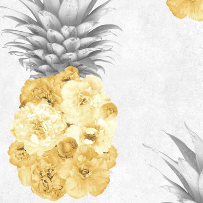 Floral Pineapple Feature Wallpaper-Contract Furniture Store for hospitality, leisure & commercial projects