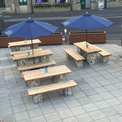 Gabion Bench-Contract Furniture Store for hospitality, leisure & commercial projects