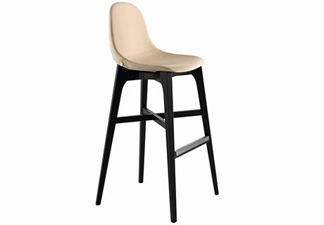 Gotham High Stool c/w Wood Legs-Chairs &amp; More-Contract Furniture Store