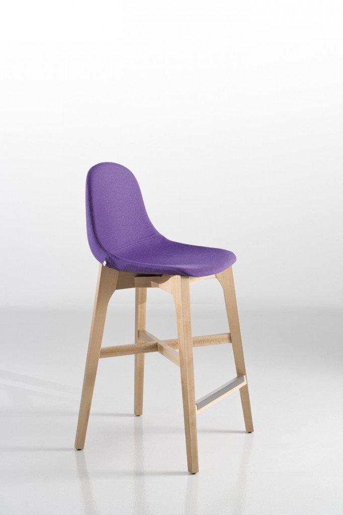 Gotham U Wood High Stool-Contract Furniture Store for hospitality, leisure & commercial projects