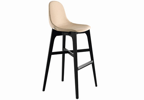 Gotham U Wood High Stool-Contract Furniture Store for hospitality, leisure & commercial projects