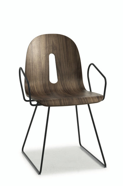 Gotham Woody Sled Armchair-Contract Furniture Store for hospitality, leisure & commercial projects