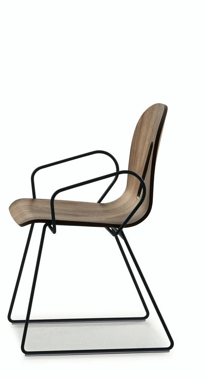 Gotham Woody Sled Armchair-Contract Furniture Store for hospitality, leisure & commercial projects