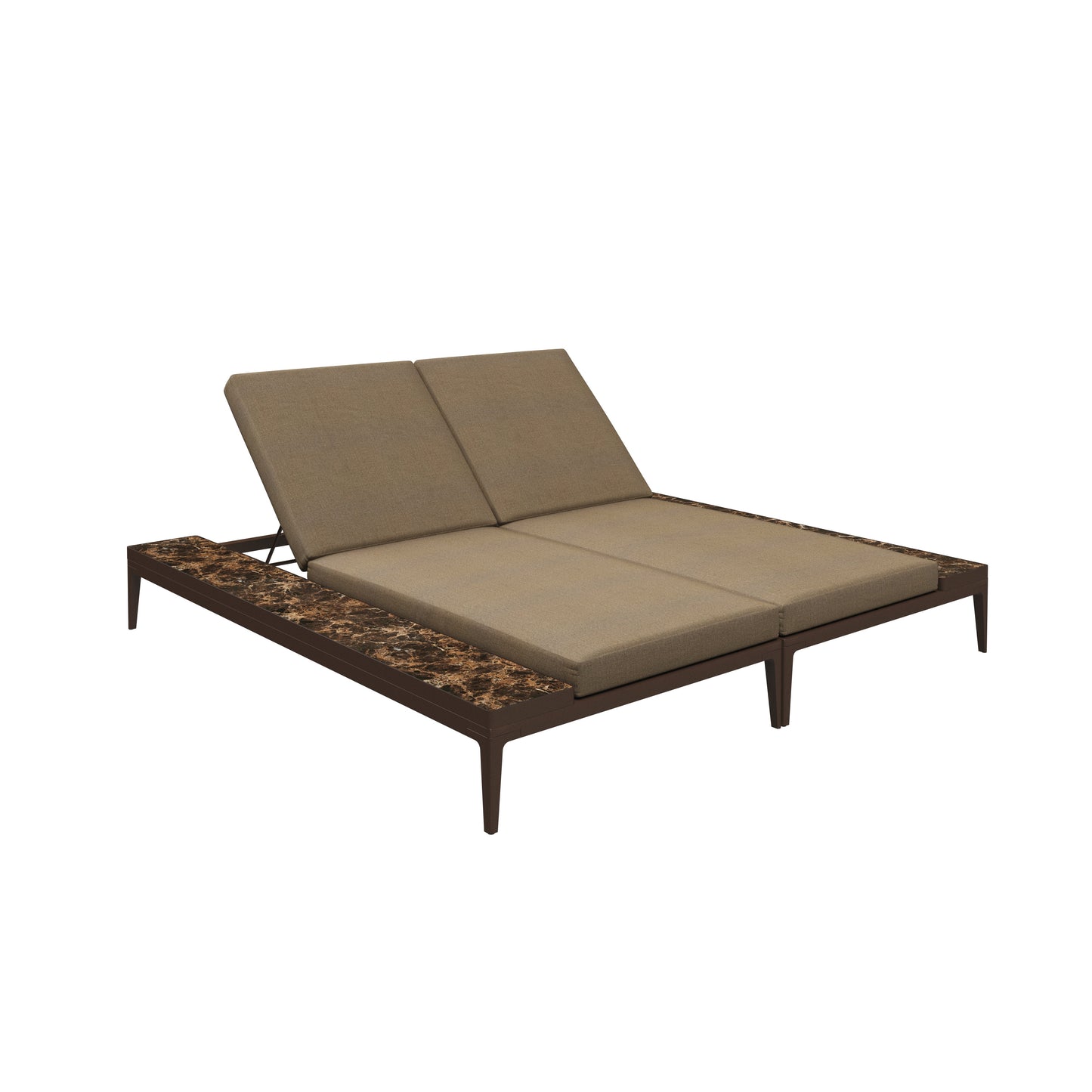 Grid Double Lounger Teak-Contract Furniture Store