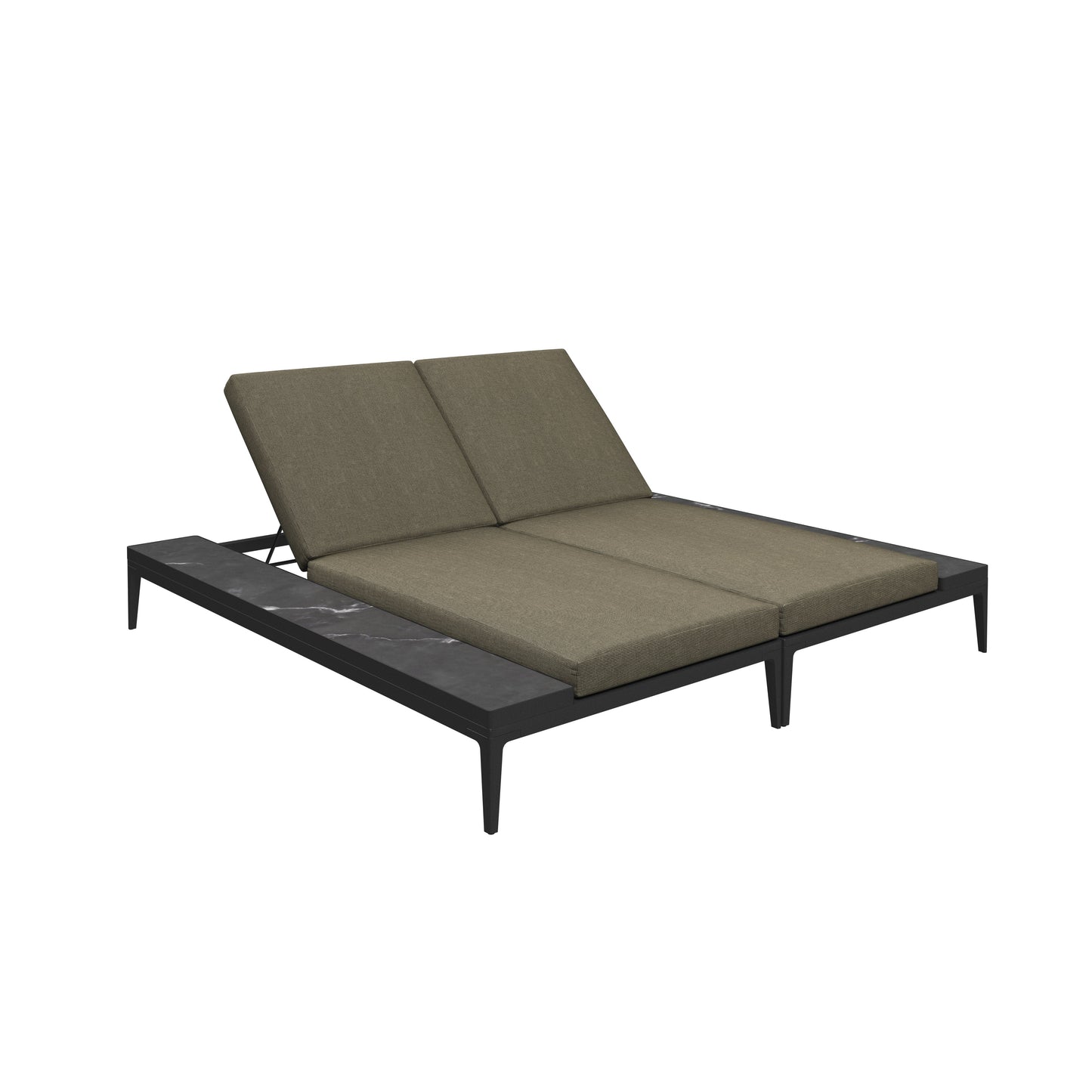 Grid Double Lounger Teak-Contract Furniture Store