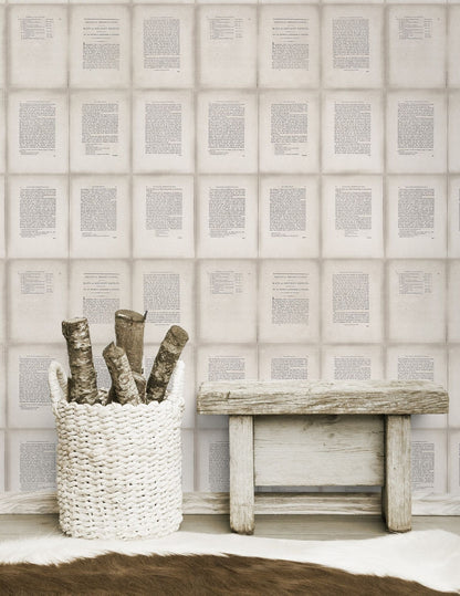 Inside Book Taupe Wallpaper-Contract Furniture Store for hospitality, leisure & commercial projects