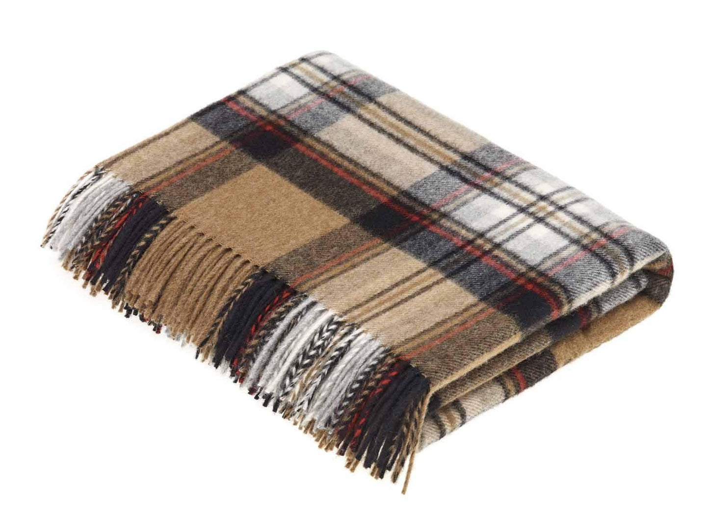 Lambswool Tartan Throw-Bronte by Moon-Contract Furniture Store