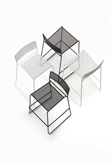 Log Mesh High Stool-Contract Furniture Store for hospitality, leisure & commercial projects