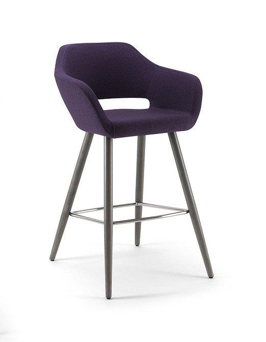 Manu 07 High Stool c/w Wood Legs-Torre-Contract Furniture Store