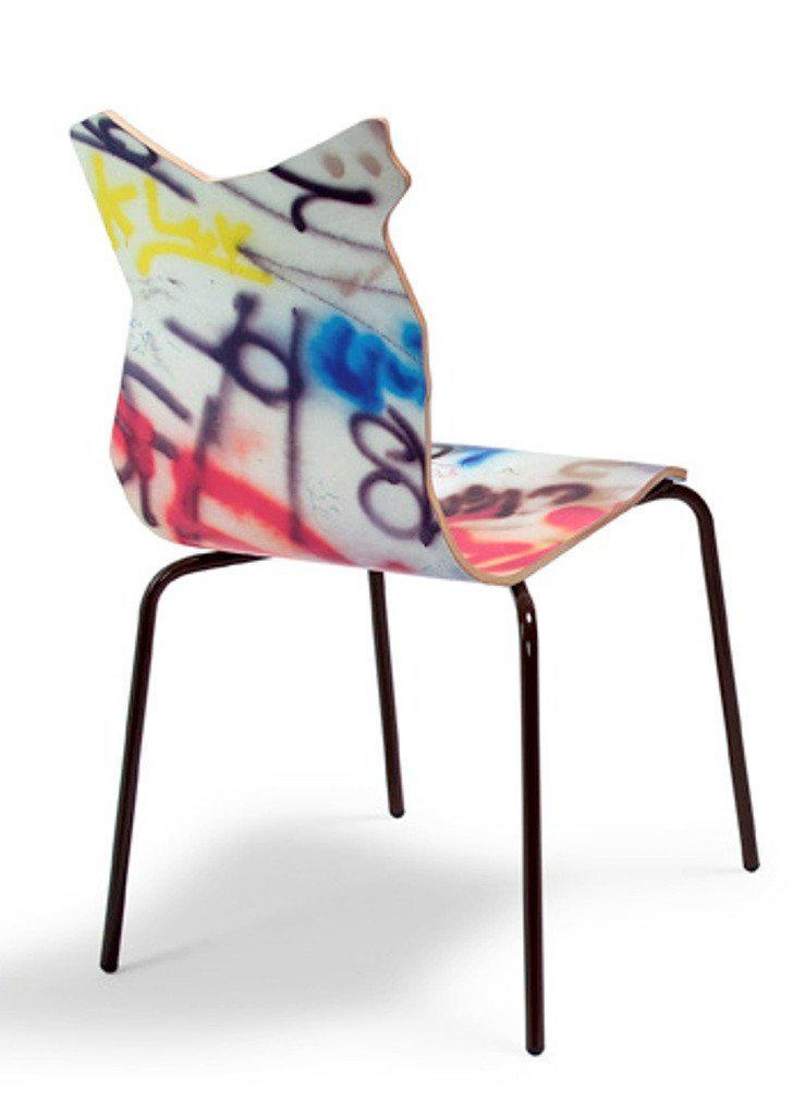 Mirò Printed Side Chair c/w Metal Legs-Cignini-Contract Furniture Store