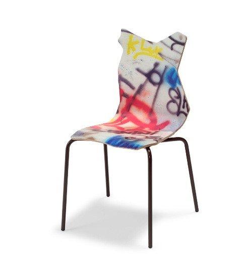 Mirò Printed Side Chair c/w Metal Legs-Cignini-Contract Furniture Store