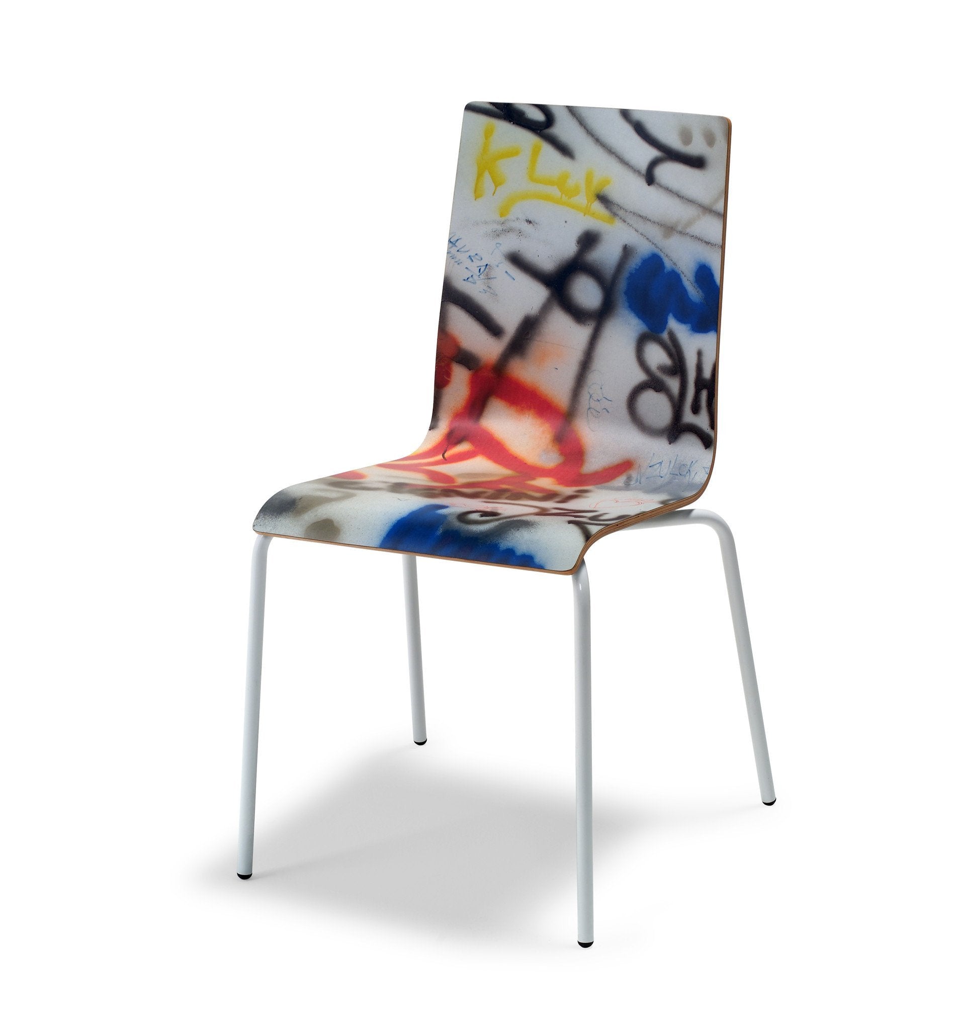 Mirò Printed Side Chair c/w Metal Legs-Cignini-Contract Furniture Store