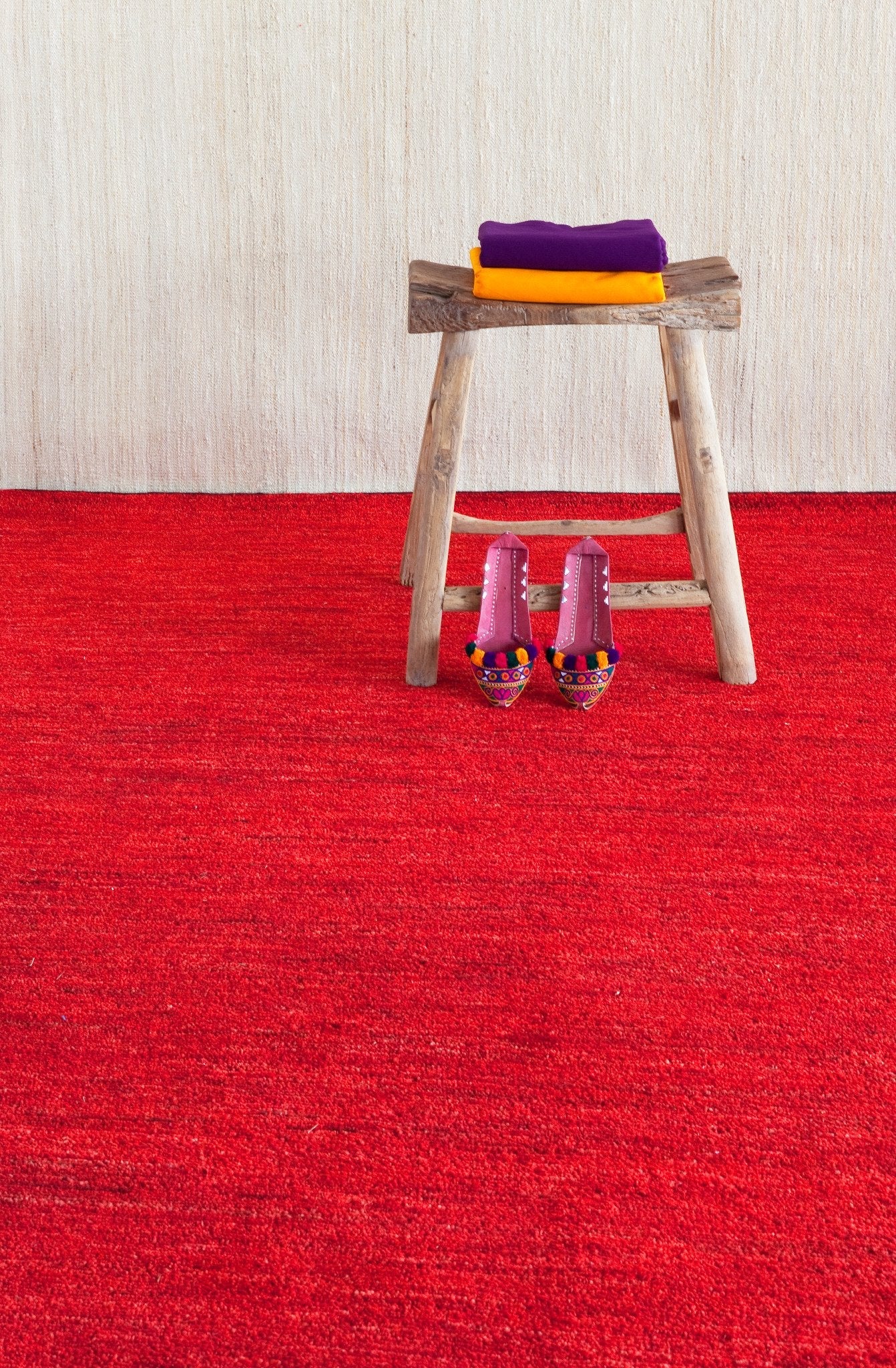 Natural Chobi Deep Red Rug-Nanimarquina-Contract Furniture Store