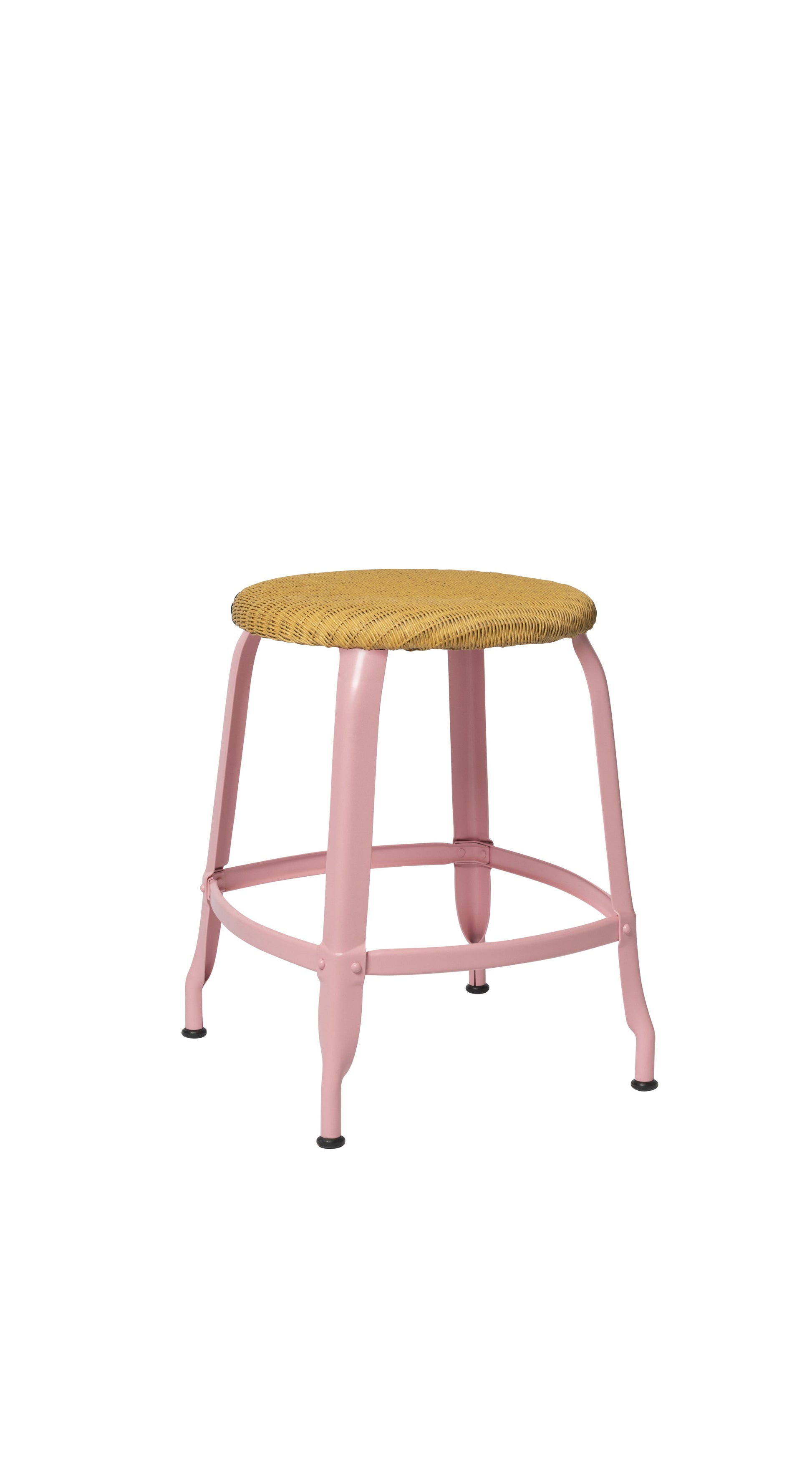 Nicolle® Loom & Metal Low Stool-Chaises Nicolle-Contract Furniture Store