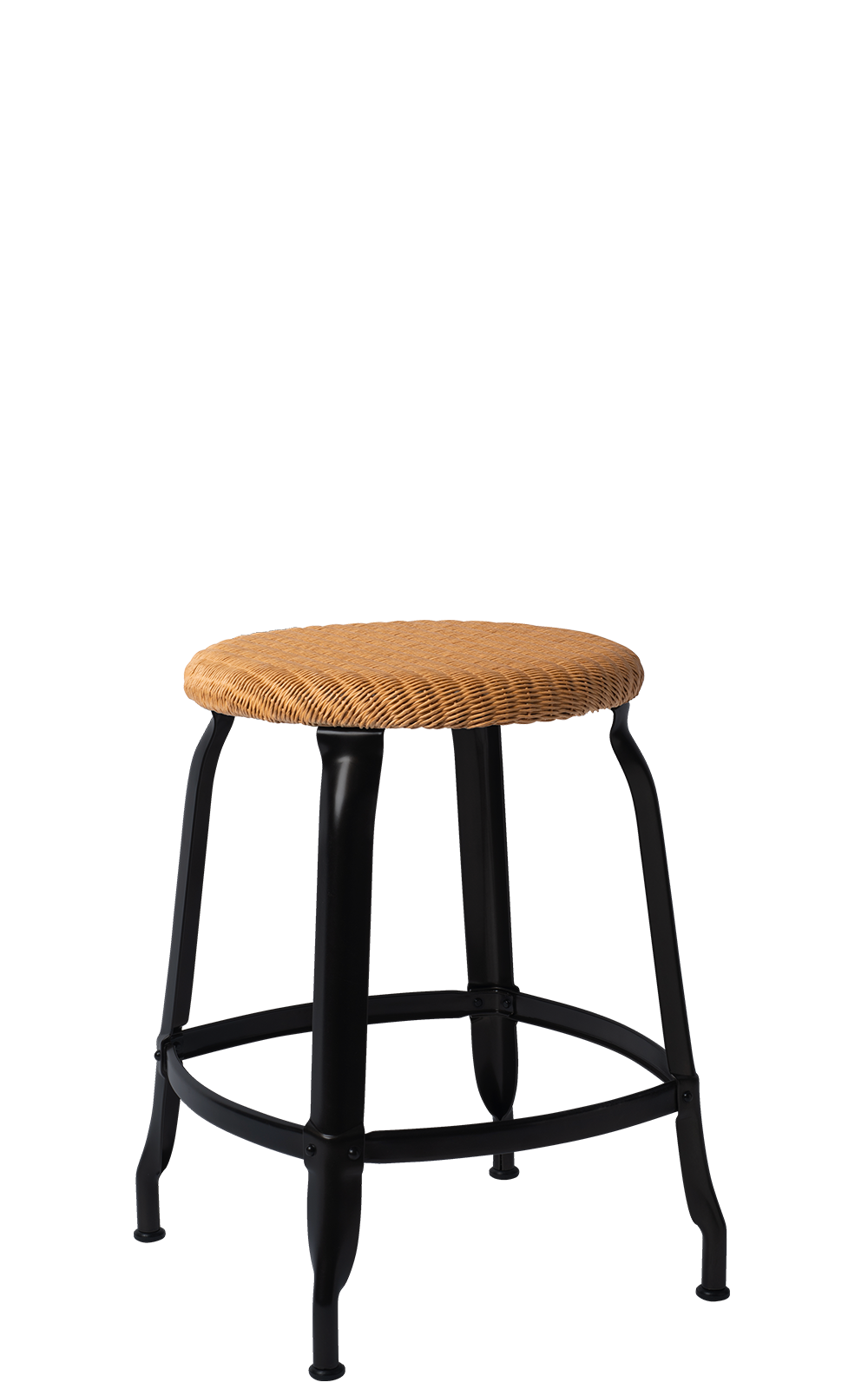 Nicolle® Loom & Metal Low Stool-Chaises Nicolle-Contract Furniture Store