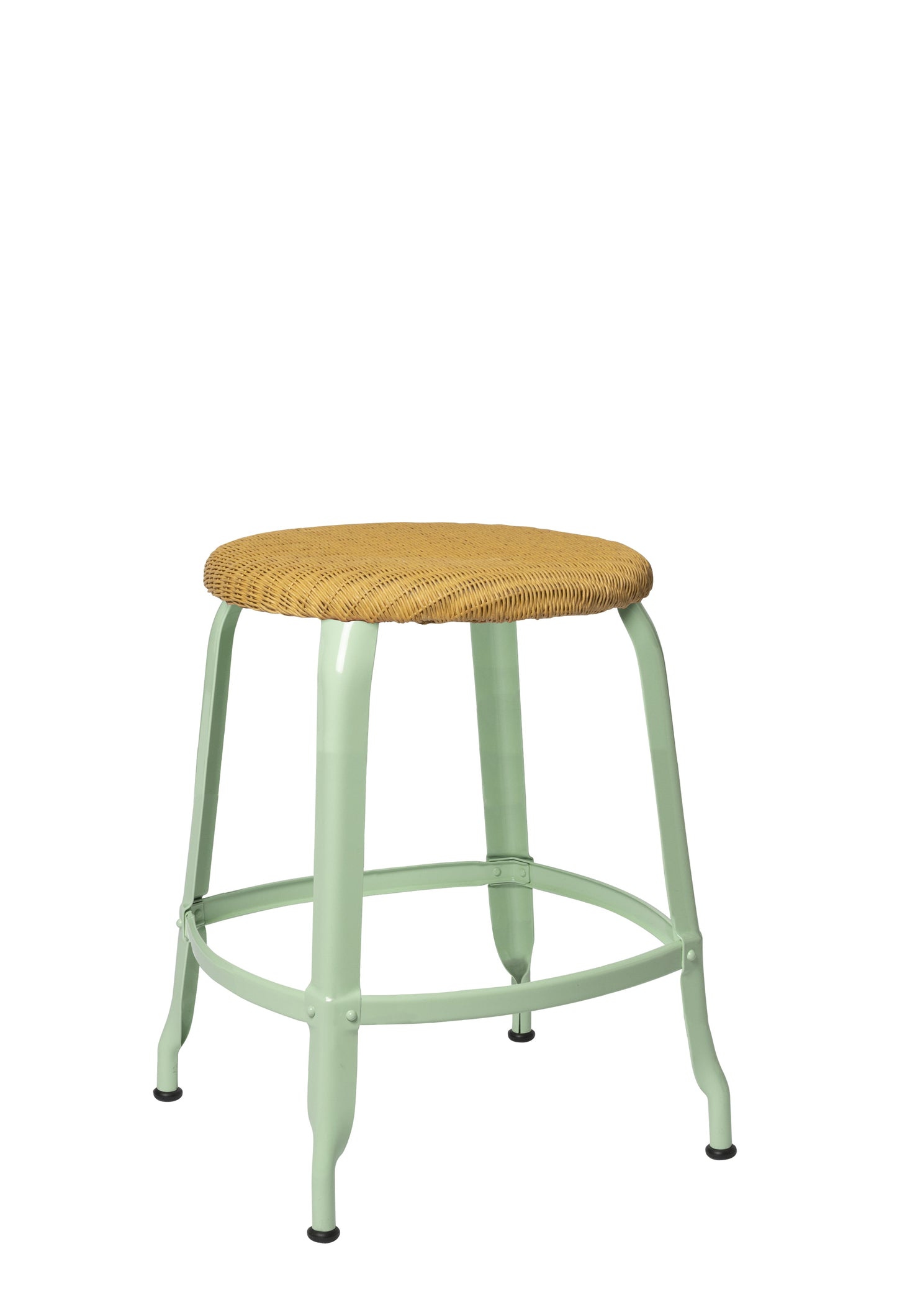 Nicolle® Loom & Metal Low Stool-Chaises Nicolle-Contract Furniture Store