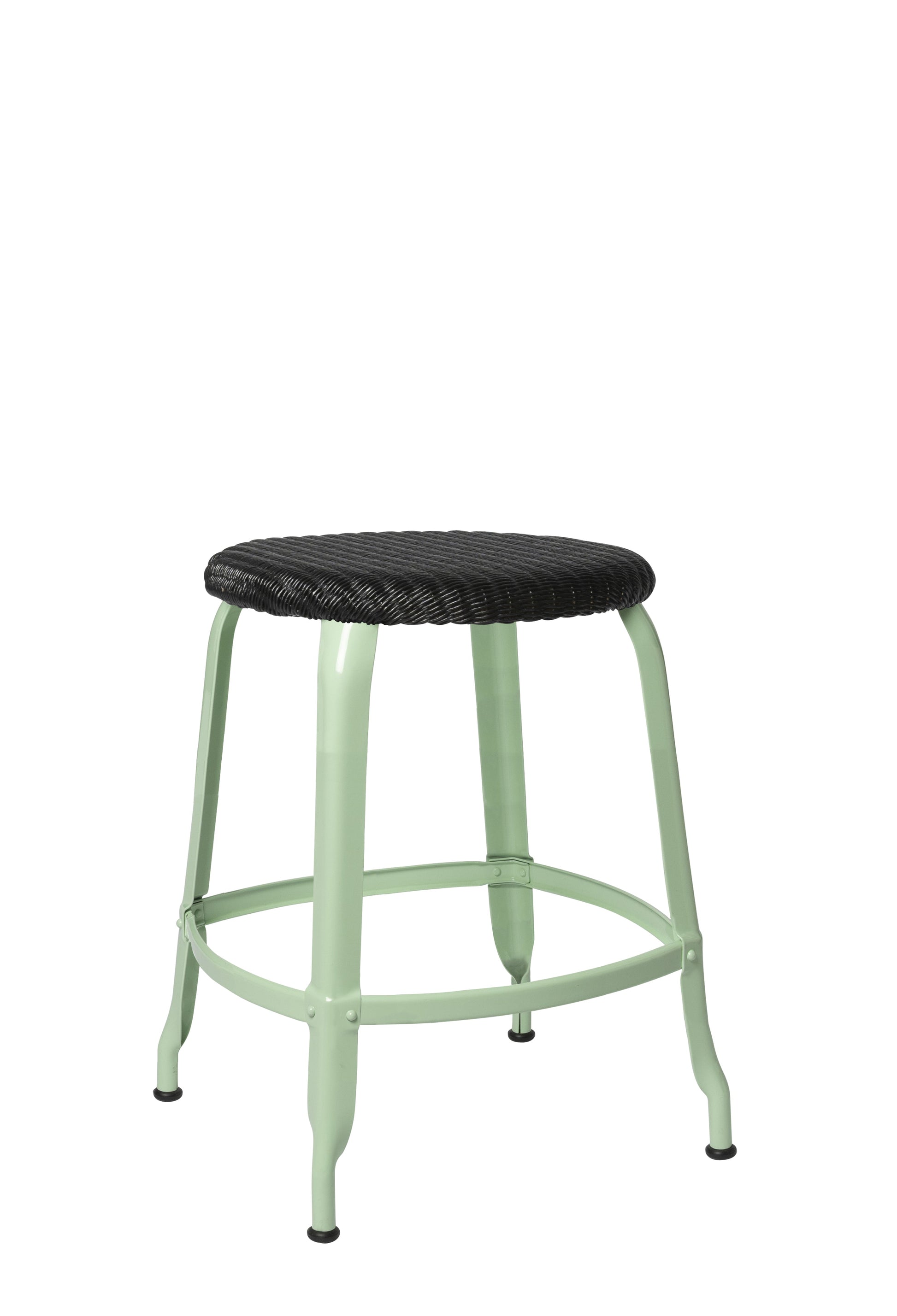 Nicolle® Loom & Metal Low Stool-Chaises Nicolle-Contract Furniture Store