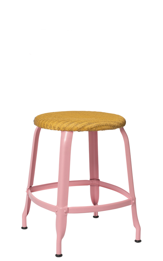 Nicolle® Loom & Metal Low Stool-Chaises Nicolle-Contract Furniture Store