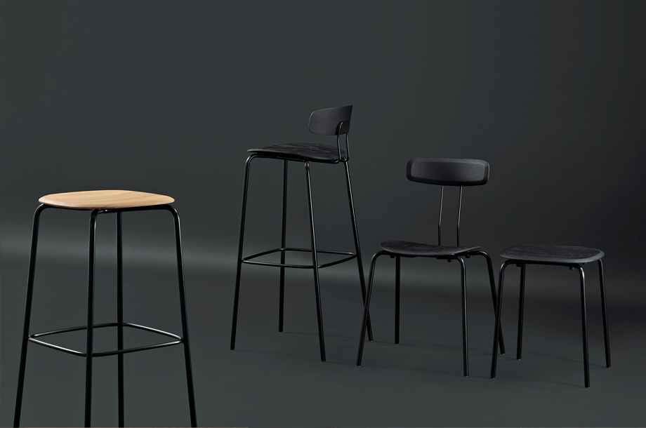 Okito Ply High Stool-Zeitraum-Contract Furniture Store