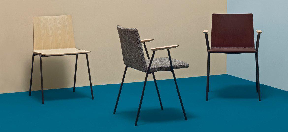 Osaka Side Chair c/w Metal Legs-Pedrali-Contract Furniture Store