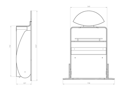 Owo 2.0 Ladybird Changing Table-Contract Furniture Store for hospitality, leisure & commercial projects