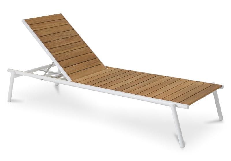 Pilotis Teak Sunlounger-Contract Furniture Store