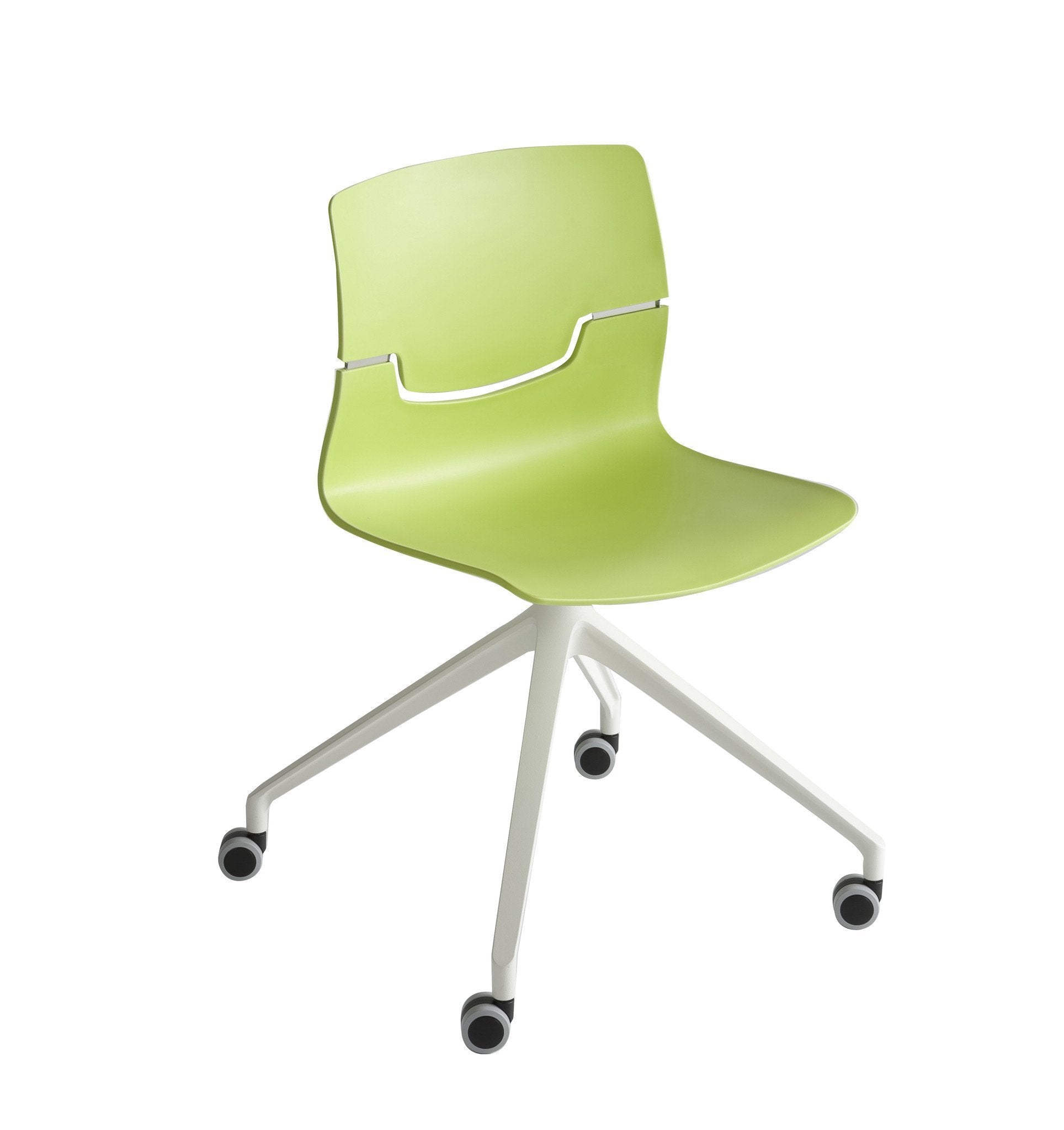 Slot Side Chair c/w Spider Wheels-Gaber-Contract Furniture Store