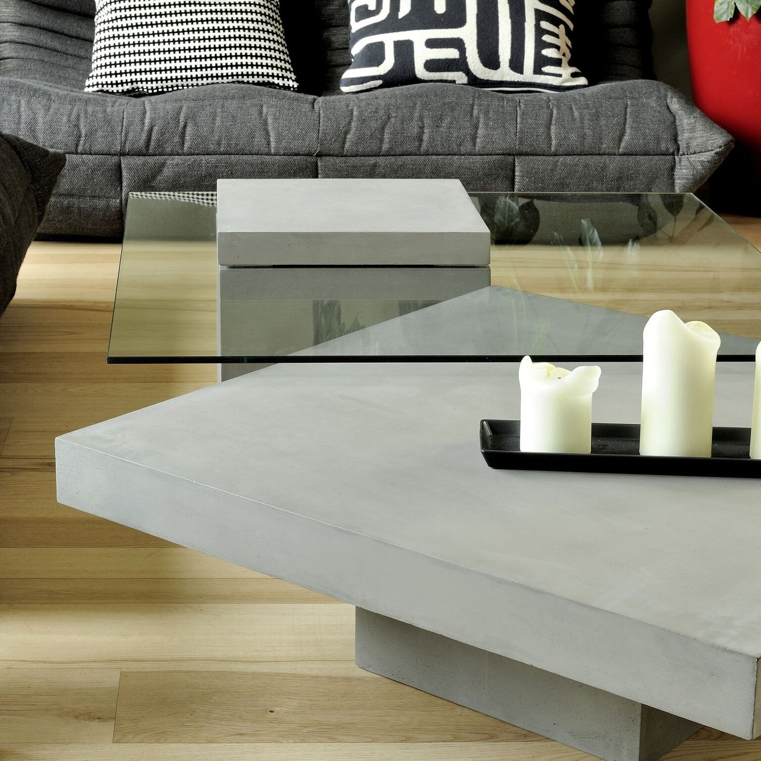 T-Square Concrete Coffee Table-Lyon Beton-Contract Furniture Store