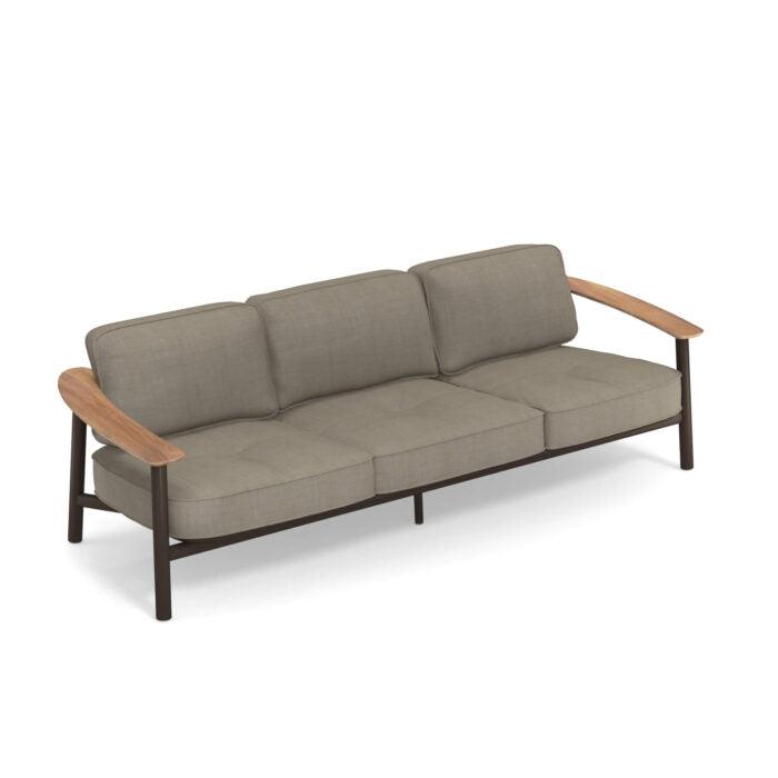 Twins 6045 Alu-Teak 2-Seater Sofa-Contract Furniture Store