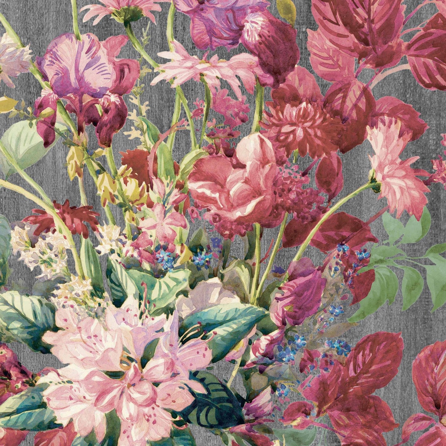 Watercolour Floral Feature Wallpaper-Woodchip & Magnolia-Contract Furniture Store