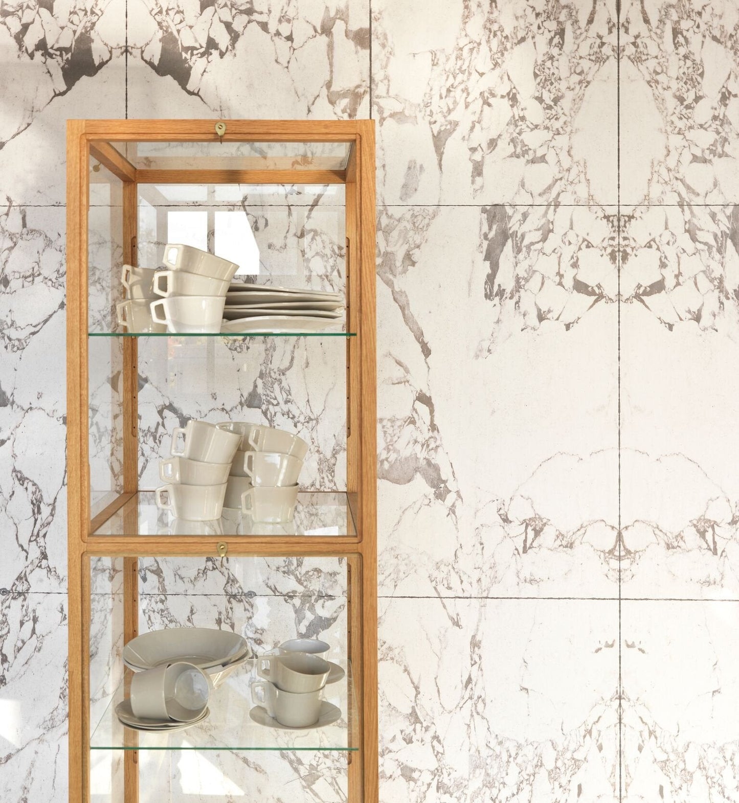 White Marble Wallpaper-NLXL-Contract Furniture Store