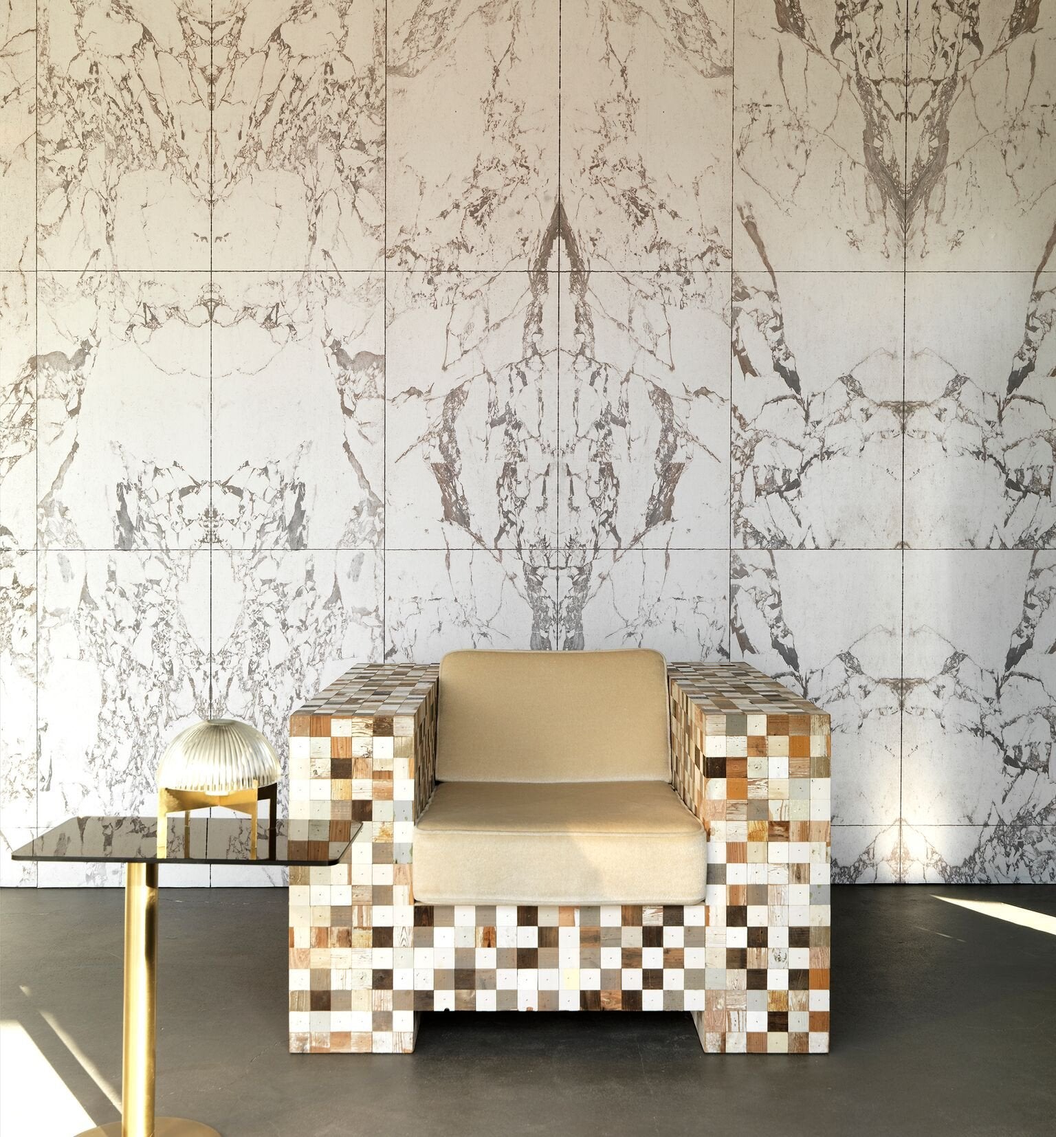 White Marble Wallpaper-NLXL-Contract Furniture Store