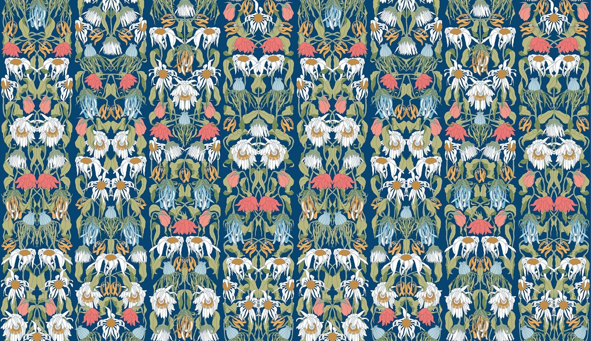 Withered Flowers Colour Wallpaper-NLXL-Contract Furniture Store