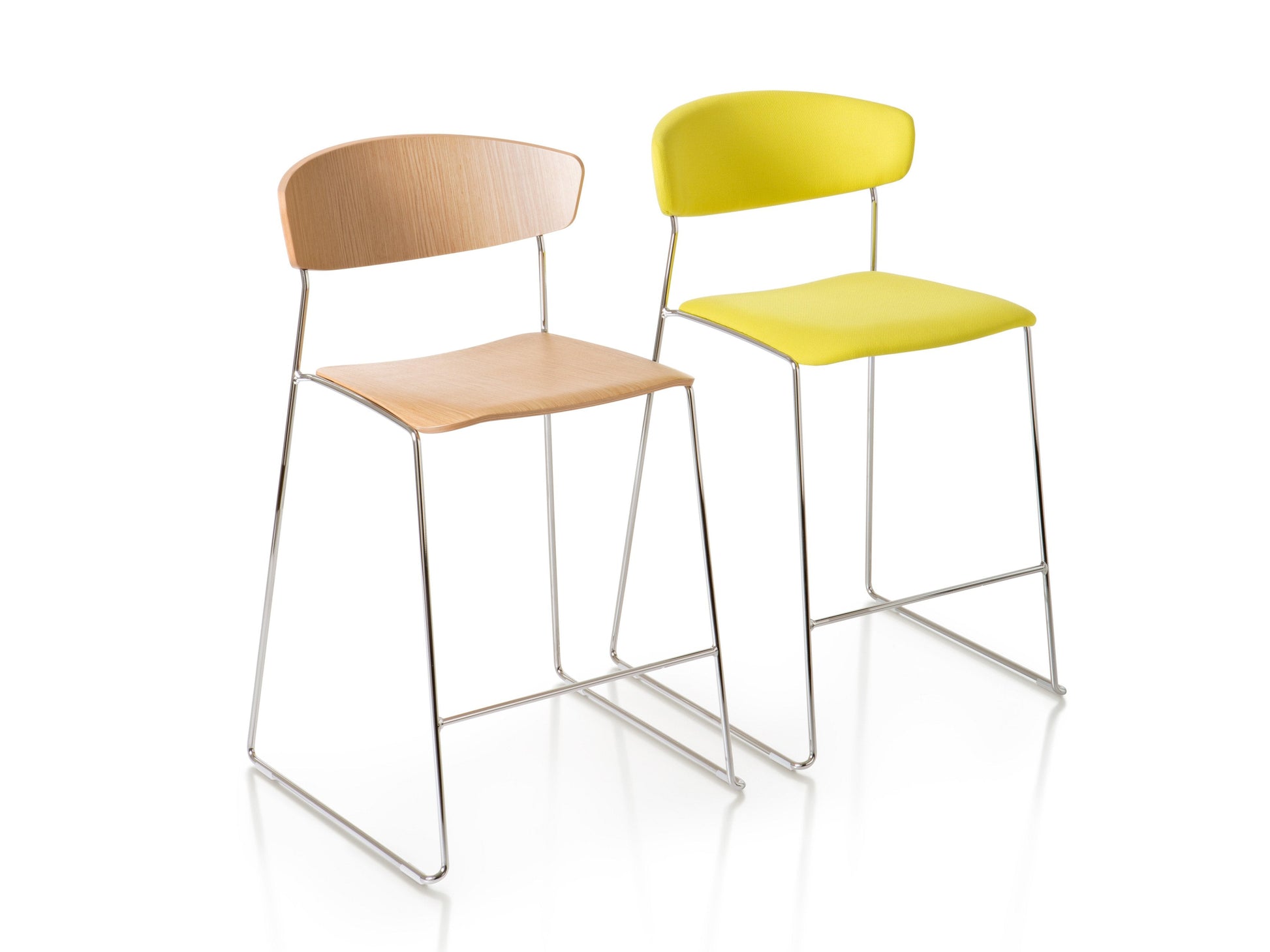 Wolfgang High Stool c/w Sled Legs-Fornasarig-Contract Furniture Store