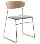 Wolfgang Side Chair c/w Sled Legs-Fornasarig-Contract Furniture Store